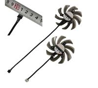 2 pièces/ensemble ventilateur de carte vidéo, refroidisseur GPU, FDC10H12S9-C, for 1660 Ti, for 2060 X, remplacer GA91S2U(9mm Plug FDC10H12S)