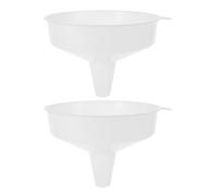 2 Pièces Entonnoir de Remplissage en Plastique Blanc | Réutilisable, Versement Rapide et Anti-débordement, Embout 3cm, Bord Robuste, Usage Maison