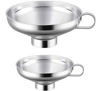 2 Pièces Entonnoirs Conserve, Entonnoirs à Confiture En Acier Inoxydable, Entonnoir à Large Ouverture, Entonnoir à Large Ouverture En Acier Inoxydable Pour Transfert Liquide, Poudre(Petit et Grand)