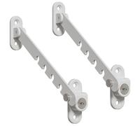 2 Pièces Entrebâilleur de Fenêtre à Battant, Entrebailleur Fenetre Limiteur Ouverture Fenetre avec Vis, Reglable Entrebailleur Fenetre Sans Perçage,Convient pour Régler l'angle des Fenêtre