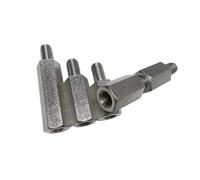 2 pièces Entretoise de connecteur hexagonal M8, filetage mâle à filetage femelle, en acier inoxydable, longueur 15-200mm, M8x30+15mm