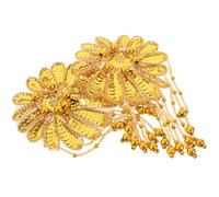 2 Pièces Épaulettes de Costume à Franges et Sequins, Lot | Appliques Brillantes en Forme de Fleurs, Perles et Strass, Couture à Fixer, pour Épaules de Vestes et Spectacles