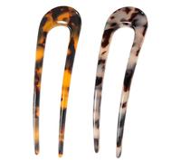 2 Pièces Epingle à Cheveux en Forme de U, Pince Chignon Française pour French Twist, Pic à Cheveux Femme Long pour Cheveux Épais, Accessoires Coiffure Styling pour Chignons et Boucles