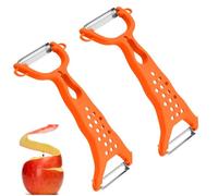 2 Pièces Eplucheur Légumes, Econome a Julienne, Légumes Fruits Peeler Parer, Éplucheur De Fruits Et Légumes à Double Tête, Épluche Et Râpe à Double Usage, Râpe Pour Carottes, Pommes, Concombres