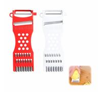 2 Pièces Éplucheurs Multifonction 6 En 1 - Épluche Légume Et Fruit, Lame Inox Pour Râper/Trancher/Julienne, Économe À Julienne, Ergonomique, Compatible Éplucheur Légumes, Lave-Vaisselle