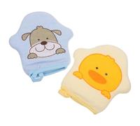 2 Pièces Éponge de Bain Bébé Étoile Cartoon en Coton, pour -nés | Usage à Maison Déplacement, Peut Se Suspendre, Format Portable, Confort et Sécurité au Bain