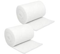 2 Pièces Eponge Filtrante pour Aquarium, 100cm x 12cm x 2cm | Ouate de Filtration Aquarium, Blanc Mousse filtrante Épaisse, Réutilisable, pour Aquariums et Étangs à Poissons