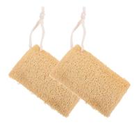 2 Pièces Éponge Loofah Naturelle, Brosse la Cuisine Beige | Séchage Rapide, sans Rétrécissement ni Odeur, Lavage Doux pour Tasses et Objets à Nettoyer