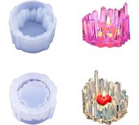 2 Pieces Epoxy Resin Silicone Candle Mould, Epoxy Resin Mould For Table And Home Decoration