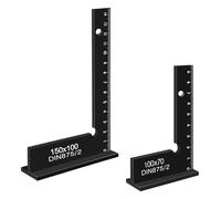 2 Pièces Equerre Chapeau,Equerre Menuisier 100 x 70mm et 150 x 100mm,Équerre de Charpentier Aluminium pour Tracé,Mrécision