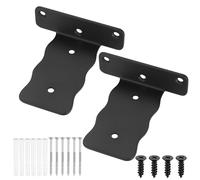 2 Pièces Equerre Etagere Murale, 100mm Équerre Étagère Flottants, Support Etagere Murale Industrielle, Supports d'étagère Muraux en Métal, Etagere Murale Fixation Invisible, Supports en L, Noir