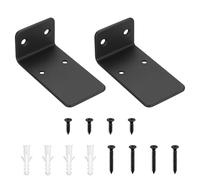 2 Pièces Equerre Etagere Murale, 90mm Support Etagere Murale , Supports d'étagères Flottants a L, Equerre Metal Noir, Support étagère Murale Fixation Etagere Invisible pour Étagères