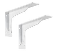 2 Pièces Équerre Étagère Murale, Support d'angle en Forme de L, Étagère D'étagère Charge Lourde, Supports d'Étagère pour Salon Chambre (Color : White, Size : 290mm/12in)