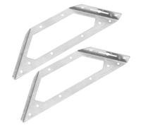 2 Pièces Équerre Triangulaire en Acier Inoxydable, Support D'angle | Design Fixe à Trois Côtés, Résistance à Corrosion, pour Atelier de Menuiserie, Bureau, Chaise et Établi