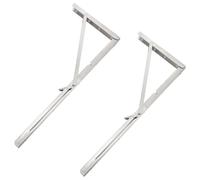 2 Pièces Équerres Pliables Robustes en Acier Inoxydable | Support Mural Pratique, Optimisation de L’espace, pour Tables et Ateliers, Usage Lecture, DIY