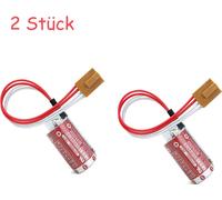 2 pièces ER17/33 (2/3A 3.6V) pile PLC avec prise pour Omron C500-BAT08 3G2A9-BAT08