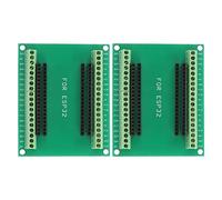 2 Pièces ESP32 Breakout Board, ESP32 Development Board, 2,4 GHz 38 Broches 2 en 1 Dual Core CPU Low Power Consumption Wireless WiFi Bluetooth Development Board