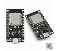 2 Pièces ESP32 NodeMCU USB C, Carte de Développement ESP32, Module WiFi 2,4 GHz Bluetooth Dual-Core avec Puce CH340, Compatible Arduino IDE, MicroPython et IoT pour Domotique, Capteurs, Automatisation