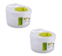 2 PIÈCES Essoreuse À Salade, SéChoir À Salade pour Laver Et SéCher La Salade À Manivelle, Essoreuse À Laitue 3L avec Panier À Passoire Et Poignée Facile À Saisir pour Le Séchage des Fruits Et Légumes