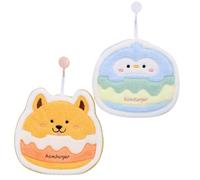 2 Pièces essuie main cuisine, torchon cuisine, essuie-Mains de Salle de Bain, Doux, absorbants, à séchage Rapide en Fibre de Carbone à Suspendre avec Cordon