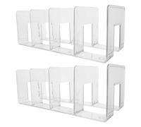 2 Pièces Étagère à Chaussures Acrylique, 4 Compartiments Empilables | Rangement Vertical Transparent, pour Baskets et Pantoufles, Placards Enfantins ou Crèches