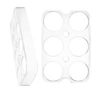 2 Pièces Étagère à Œufs pour Réfrigérateur 6 ou 8 Emplacements | Installation et Retrait Faciles, Design Antidérapant, Compatible Divers Modèles, Grand Espace de Rangement