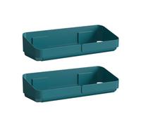 2 Pièces Étagère Murale de Salle de Bain sans Perçage en Plastique | Rangement Mural, Installation Surface Lisse, Classification des Objets, pour Shampoing et Lingettes