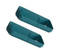 2 Pièces Étagère Murale Flottante en Plastique Bleu, sans Perçage | Rangement Mural, Trous D’aération et Drainage, pour Cabinet, Serviettes, Lingettes, Sérum Facial
