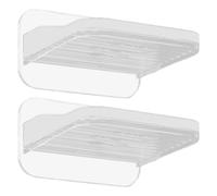 2 Pièces Étagère Murale Transparente en Plastique sans Perçage | Fixation Adhésive, Organisation Discrète, pour Routeurs Wi-fi, Répéteurs et Mini Haut-parleurs