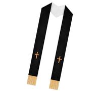 2 Pièces Étole De Ministre Réversible Double Face Avec Des Décors Croisés Élégants Pour Diverses Occasions Religieuses Mariages À L'église Étole De Prêtre Double Face
