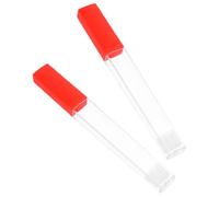 2 Pièces Étui de Rangement en Plastique Rouge, Compact et Léger | Thermomètres en Verre ou Temporels, Format Pratique, Transport en Paquet Infirmier, Voyage Quotidien