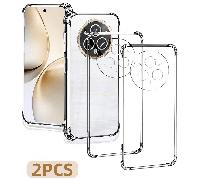 2 pièces Étui de téléphone flexible renforcé aux coins en TPU transparent, antichoc. Convient pour et autres téléphones (transparent), étanche, anti-chute, anti-rayures Realme 5 Pro,Realme 6 Pro,Realm