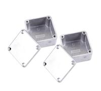 2 Pièces Étui pour Pédale de Guitare en Aluminium Argenté | Surface Lisse, Installation et Retrait Faciles, Compatibilité Polyvalente, Léger, pour Projet DIY et Scène