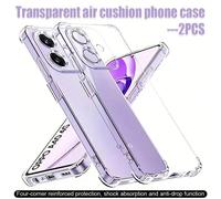 2 pièces Étuis de téléphone transparents anti-chute, étuis de téléphone minimalistes. Étuis de protection pour téléphone Rien et série, étuis de téléphone transparents, étuis de téléphone minimalistes
