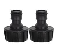 2 pièces EURO USA 3/4 pouces mâle femelle fileté connecteur rapide mamelon robinet tuyau adaptateur for jardin tube d'irrigation goutte à goutte système d'arrosage Joint(Female 3/4"-USA)