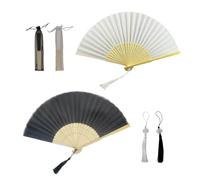 2 Pièces Éventails Pliants avec Frange en Soie, Éventails Pliants,pour Eventail Mariage, Danse, Décoration DIY, Décoration à la maison