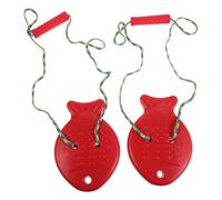 2 Pièces 'exercice D'équilibre Poissons, Échasses de Marche Rouges | Intégration Sensorielle, Base Antidérapante Stable, Plastique Rouge, pour Aire de Jeux et Intérieur