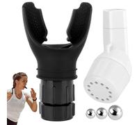 2 Pièces Exercice Respiratoire et Dispositif d'Élimination avec 3 Balles Kit, Appareil d'Exercice Pulmonaire Portable avec Résistances Réglables pour Hommes, Femmes, Coureurs, Athlètes