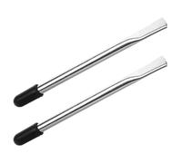 2 Pièces Extension de Frein en Acier Inoxydable Argenté | Portée Allongée, Prise Texturée, Usage Rééducation et Aide Soignante, Levier Compatible, sans Outil
