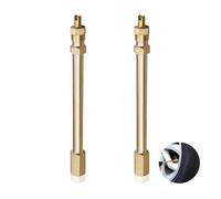 2 PièCes Extension de Valve Anti-Retour de 10 cm Ra llonge Valve Pneu avec DéMonte-Obus IntéGré DéMonte-Obus IntéGré pour Motos VéLos Voitures Scooters éLectriques