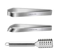 2 Pièces Extracteur De Cheveux Et 1 Pièce Dissolvant D'Écailles De Poisson, Accessoires De Cuisson, Ustensiles De Cuisine, Outils En Acier Inoxydable, Outils D'Élimination Des Arêtes De Poisson