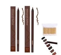 2 pièces Eyeliner Et Crayonà Sourcils 2 En 1,Duo Eye-Liner Waterproof 24h Crayon Yeux Aiguisable,Sans Bavure,Sans DéColoration, Lisse Et Facile à Colorer (Bronze*2, Taille)