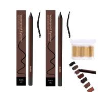 2 pièces Eyeliner Et Crayonà Sourcils 2 En 1,Duo Eye-Liner Waterproof 24h Crayon Yeux Aiguisable,Sans Bavure,Sans DéColoration, Lisse Et Facile à Colorer (Noir*2, Taille)