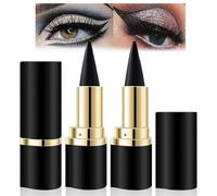 2 Pièces Eyeliner Waterproof Gel Eyeliners,Eye Liner Noir Matte Quick-Dry Eyeliner,Crayon Yeux,Eyeliners,Outil de Maquillage des Yeux Etanche de Longue Durée pour Femmes et Filles