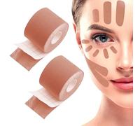 2 Pièces Face Lift Tape, Bande de Lifting Raffermissement, Patch Anti Rides Visage, Neck Wrinkle Tape Unisex, Autocollant Visage Invisible Instantané, Autocollant Lifting Visage, 2.5 CM×5 M,(Chair)