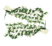 2 Pièces Fausse Fleur de Lys Blanche en Soie Murale | Usage Salon de Lecture et Restaurant, Ne Fane Pas, Charme Solide, Aspect Soigné, pour Amis Amateurs de Jardin
