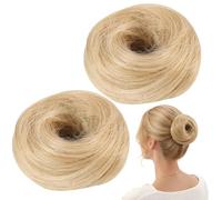 2 Pièces Faux Chignon,chignon Postiche Cheveux,chignon Blond Synthétique,une Chevelure Volumineuse, Facile À Coiffer, Qui Plaît Aux Femmes,une Belle Chevelure