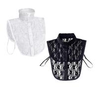 2 Pièces Faux Col En Dentelle, Faux Col Pour Chemisiers Pour Femmes, Col Décoratif De Mode, Col Amovible, Accessoires Vestimentaires Pour Femmes