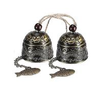 2 Pieces Fengshui Bell Vintage Dragon Bell Fengshui Wind Chimes Good Luck Hanging Bell for Home Garden Good Luck