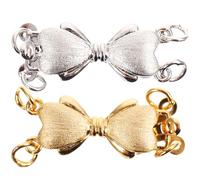 2 Pièces Fermoir à Bijoux en Métal, Simple Élégant | Finition Polie, Surface Lisse sans Bavure, pour Créations Diy, Perles et Réparations Solide